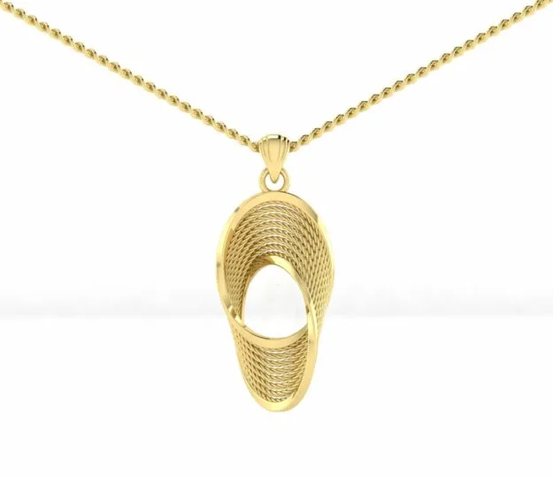 آویز گردنبند مارپیچ (necklace twisted)