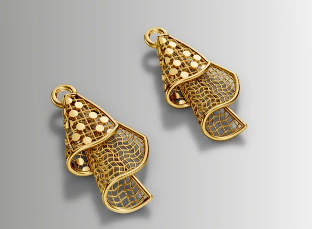 Women's Fyvzhn Earrings 3D Model