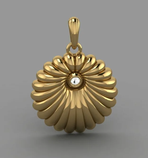 Sadf Dar Pendant Gemstone 3D Model