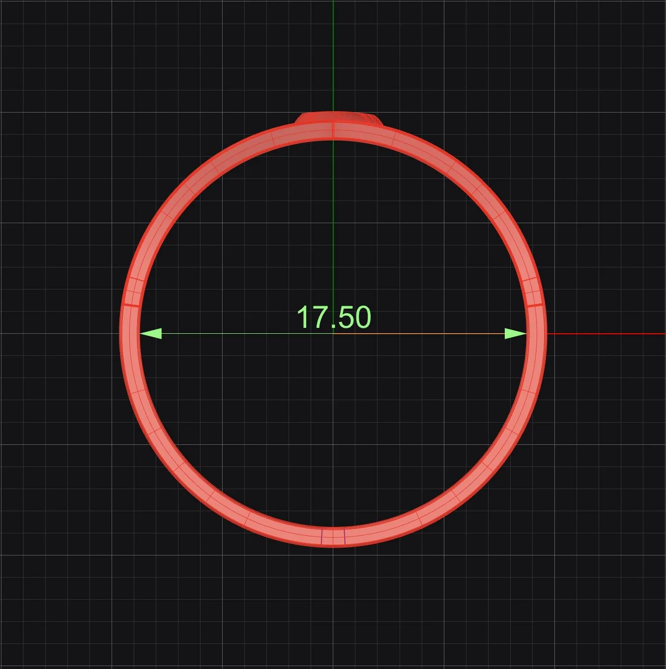 Minimal H Ring Code 4 3D Model — image 3