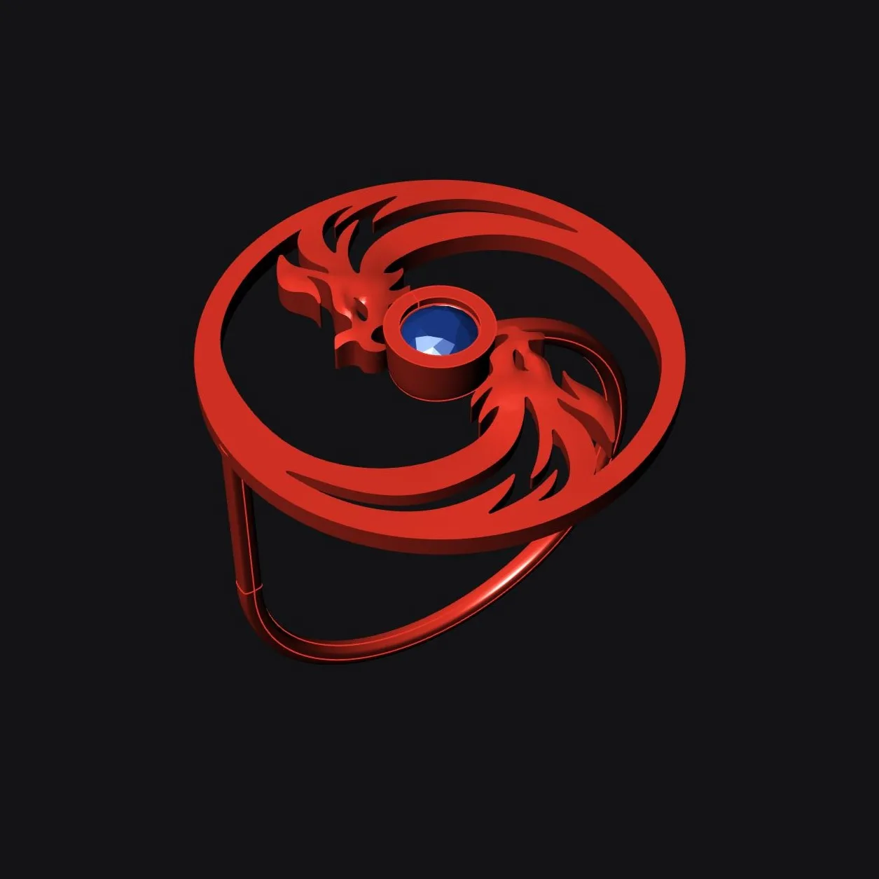 Dragon Ring Two Code 1 3D Model