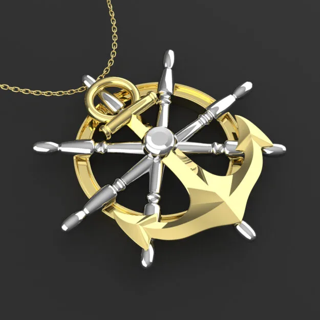 Anchor Pendant 3D Model