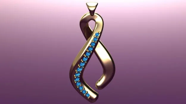 Wave Pendant Collection 3D Model