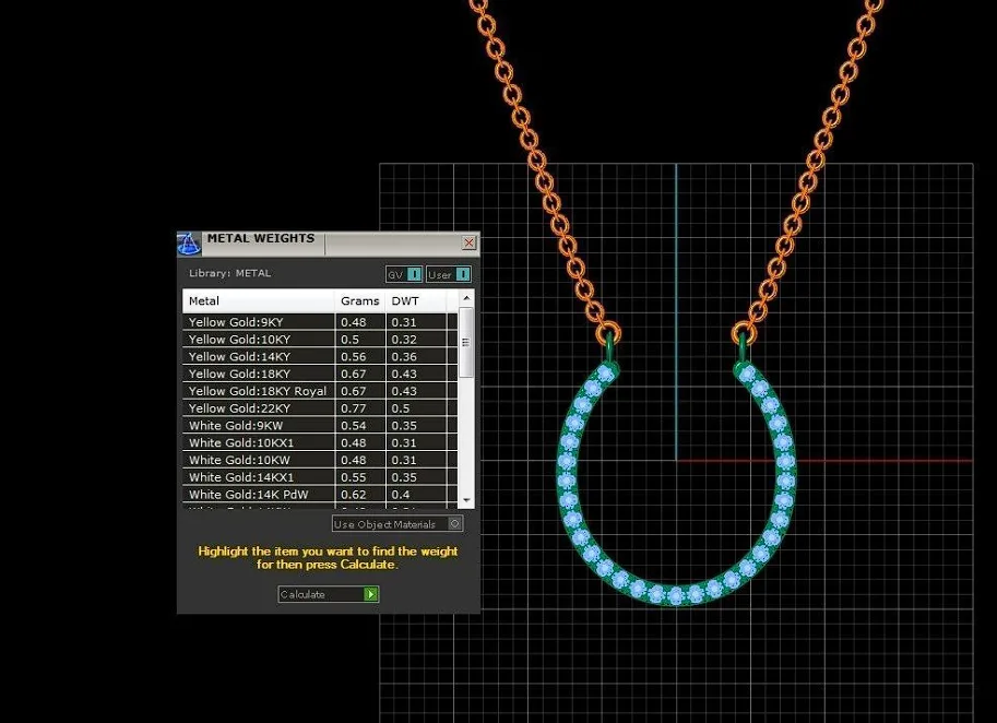 Stone Nal Dar Necklace 3D Model — image 8
