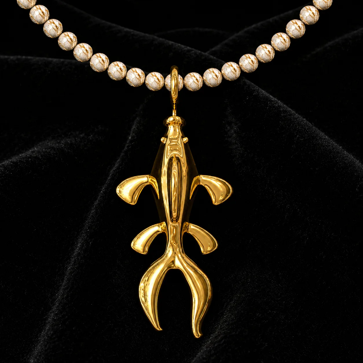 Fish Pendant Code 2 3D Model — image 3