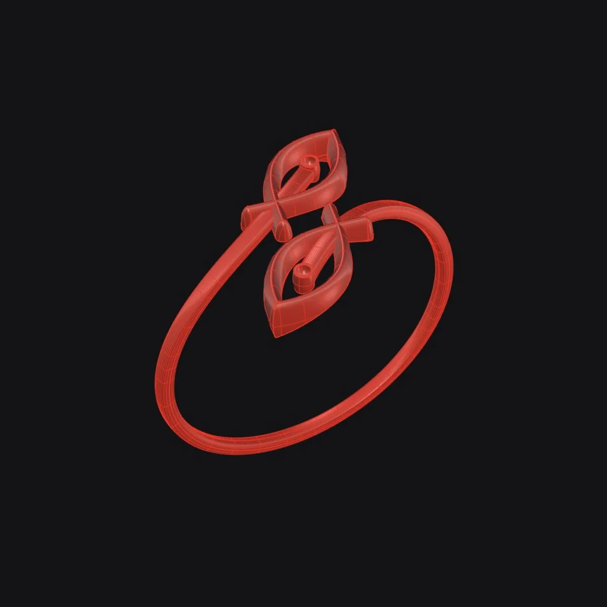 Minimal Fish Ring Code 1 3D Model