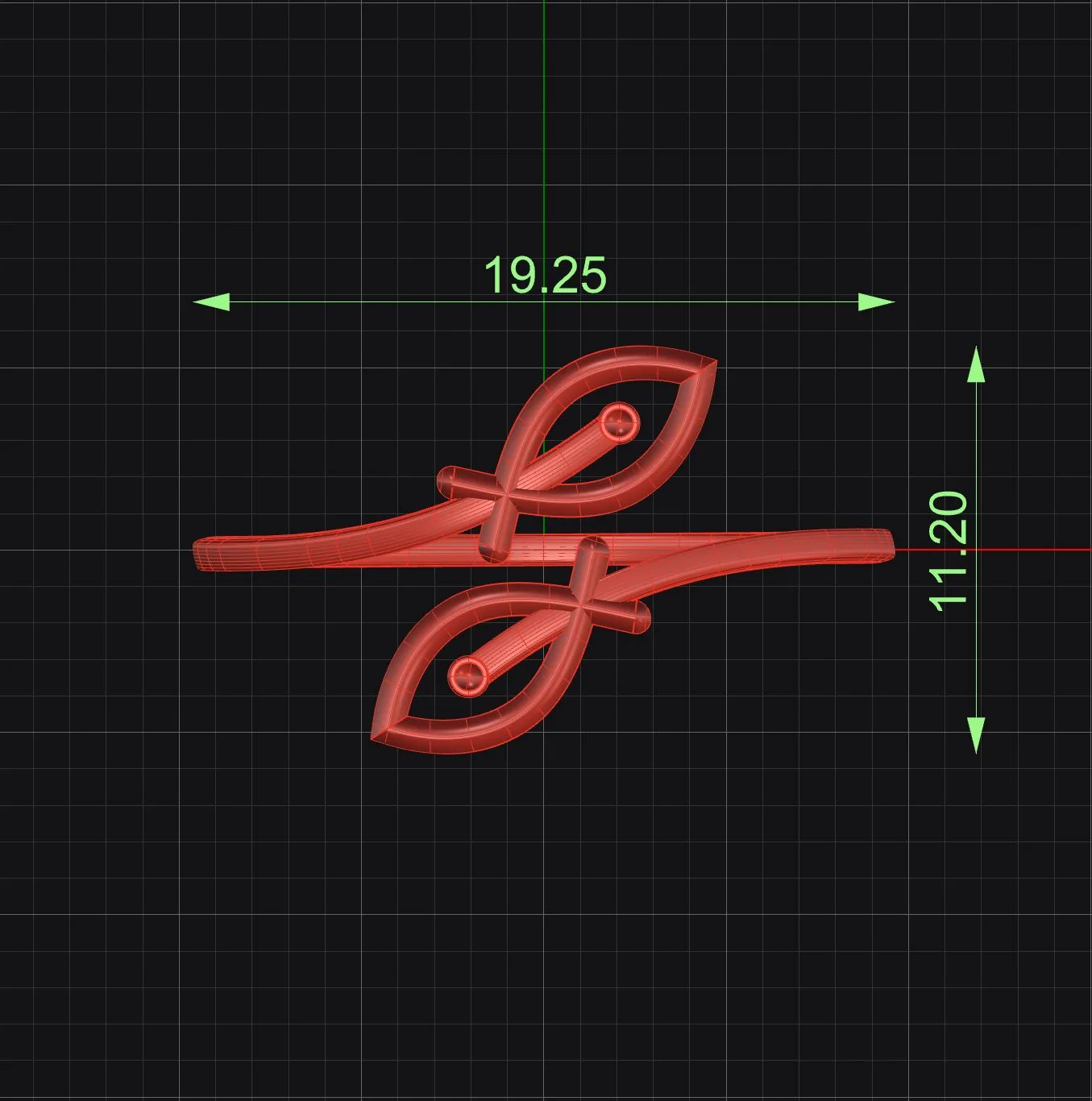 Minimal Fish Ring Code 1 3D Model — image 2