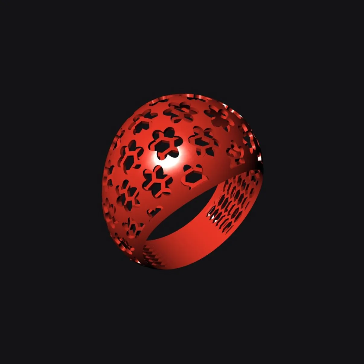Flower Fyvzhn Kando Ring Code 1 3D Model