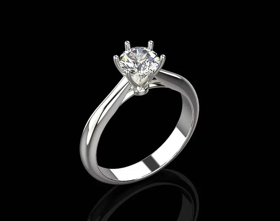 Ring Solitaire Ring 3D Model